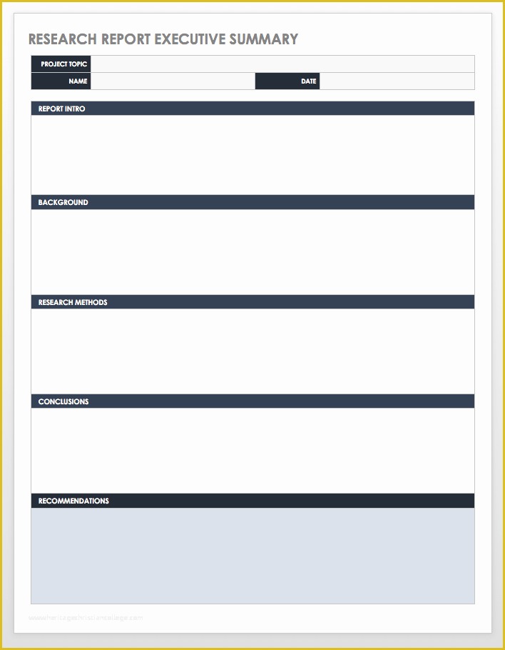 Free Executive Summary Template Of Free Executive Summary Templates
