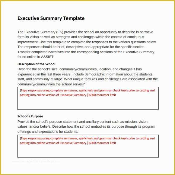 Free Executive Summary Template Of Sample Executive Summary Template 8 Documents In Pdf