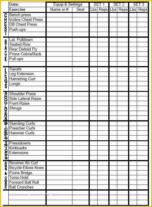 Free Exercise Log Template Of 1000 Ideas About Workout Log On Pinterest
