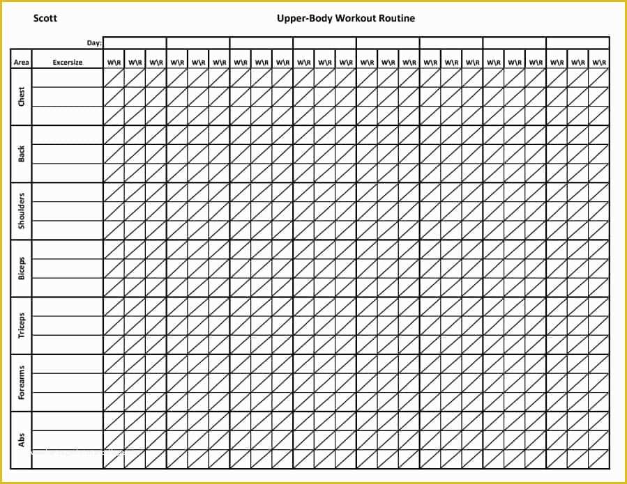 Free Exercise Log Template Of 40 Effective Workout Log & Calendar Templates Template Lab