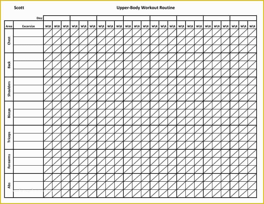 Free Exercise Log Template Of 40 Effective Workout Log & Calendar Templates Template Lab