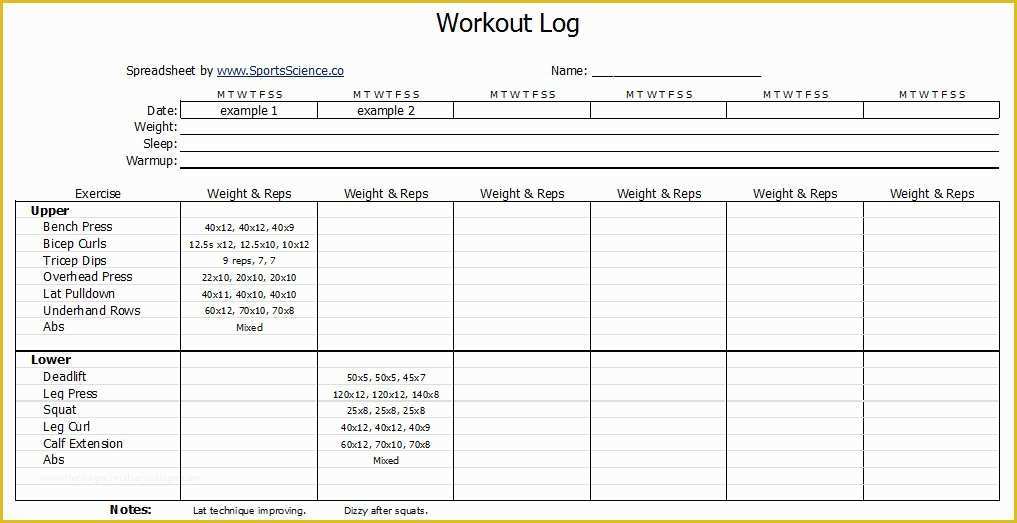 Free Exercise Log Template Of Free Printable Workout Log Free Download Aashe