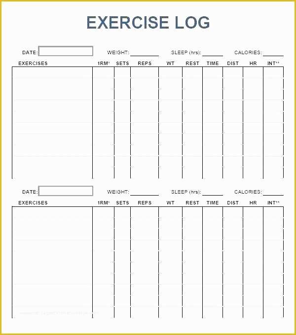 Free Exercise Log Template Of Individual Employee Training Plan Template Pany