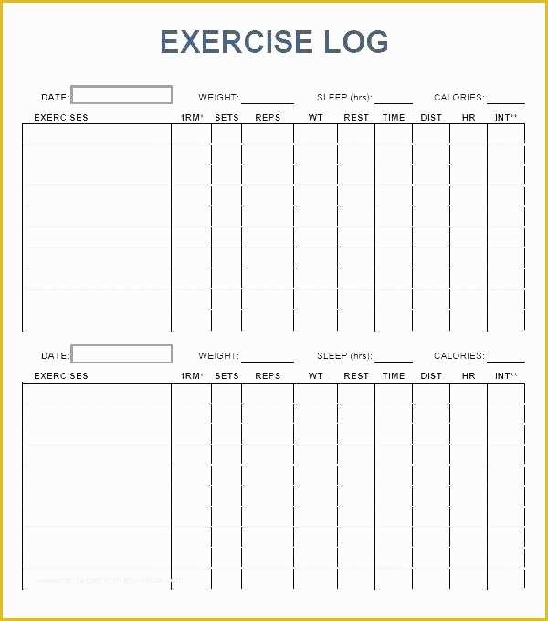 Free Exercise Log Template Of Individual Employee Training Plan Template Pany