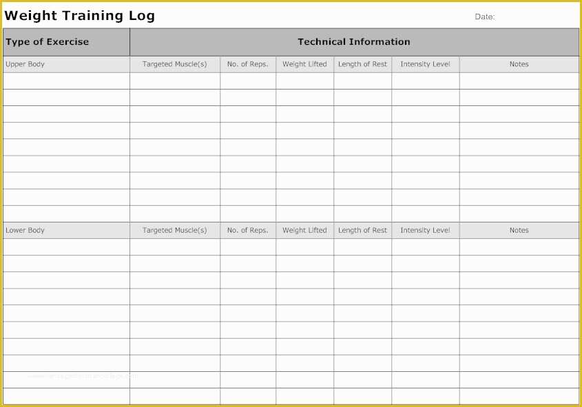 Free Exercise Log Template Of Workout Wednesday the Importance Of A Training Log – Unc