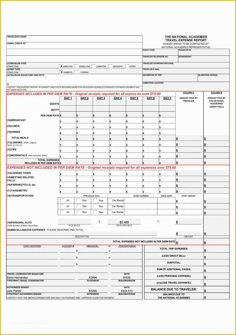 Free Expense Report Template Of 40 Expense Report Templates to Help You Save Money