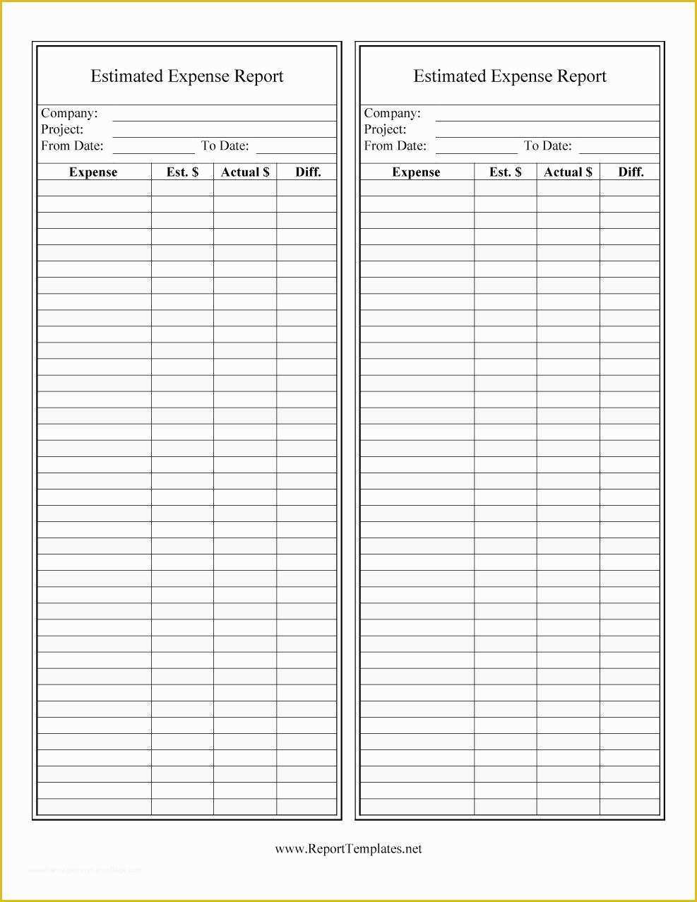 Free Expense Report Template Of 40 Expense Report Templates to Help You Save Money