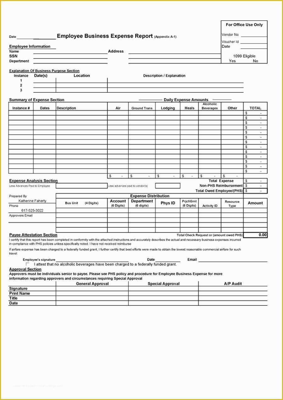 Free Expense Report Template Of 40 Expense Report Templates to Help You Save Money