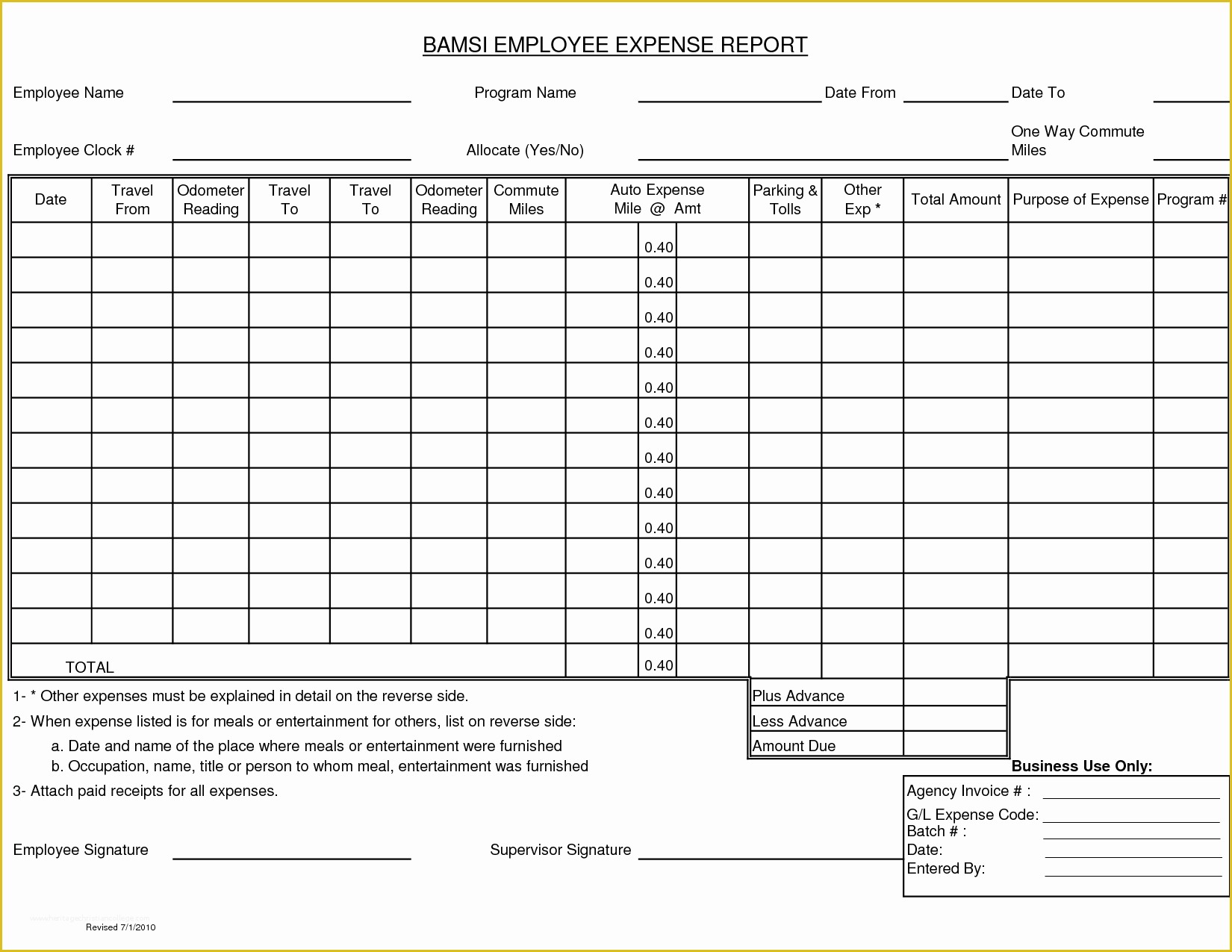 Free Expense Report Template Of 6 Best Of Printable Blank Expense Report Blank