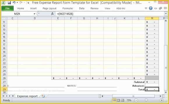 Free Expense Report Template Word Of 10 Expense Report Templates Word Excel Pdf formats