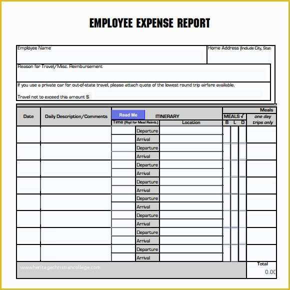 Free Expense Report Template Word Of 9 Expense Report Sample – Free Examples & format