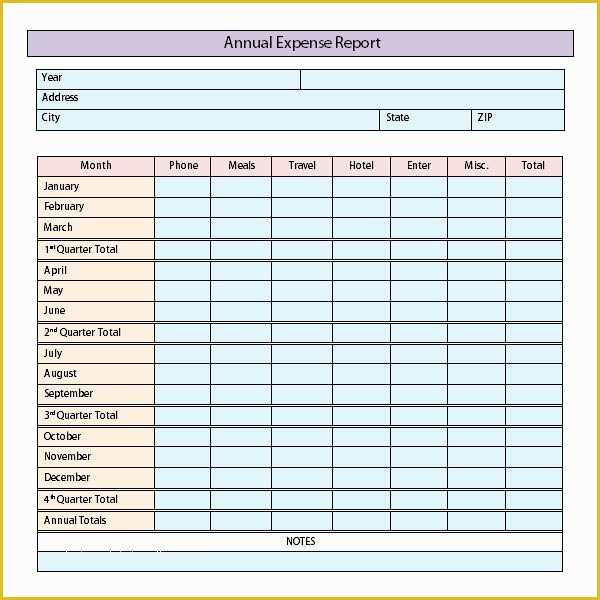 Free Expense Report Template Word Of Expense Report Templates 8 Download Free Documents In