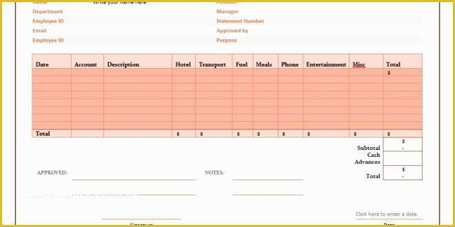 Free Expense Report Template Word Of Free Expense Report form – Microsoft Word Templates