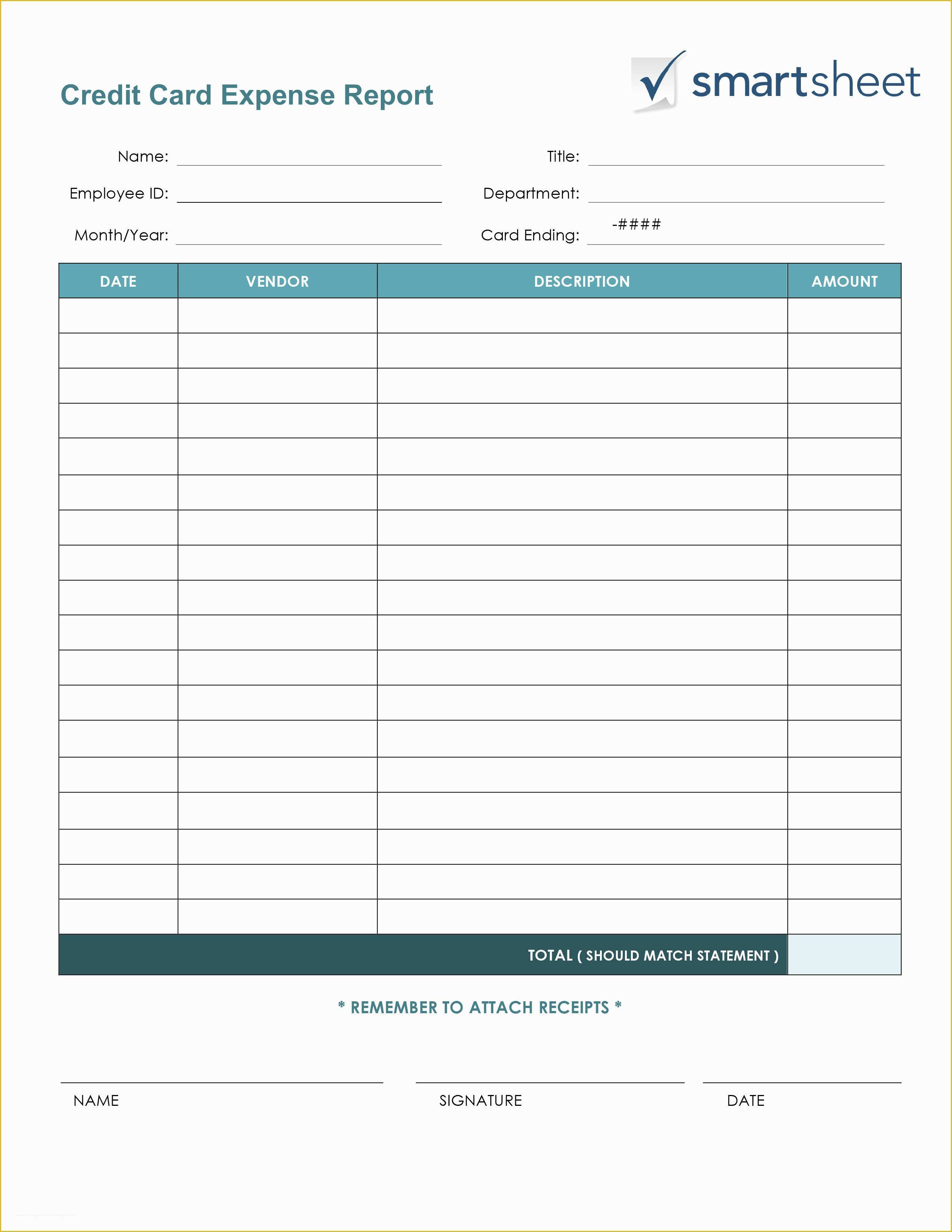 Free Expense Report Template Word Of Free Expense Report Templates Smartsheet