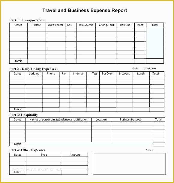 Free Expense Report Template Word Of Travel Expense Report Template Luxury for Inspirational