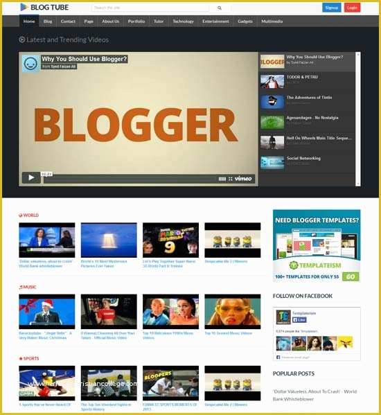 Free Explainer Video Templates Of Template Blogger for Video Free Responsive Templates On