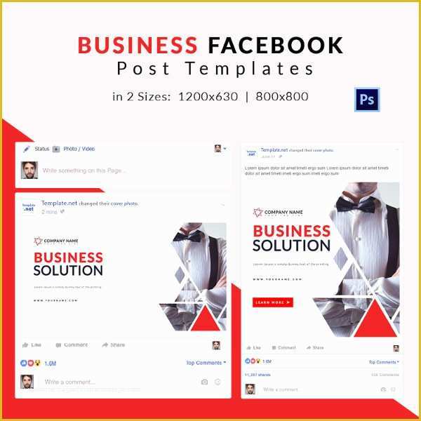 Free Facebook Business Page Template Of 10 Free Post Templates Business Travel