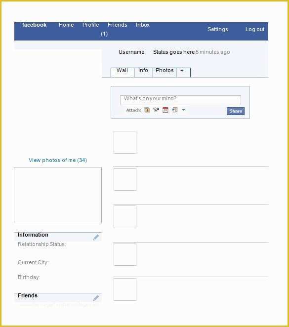 Free Facebook Templates Of 8 Amazing Blank Templates – Free Samples