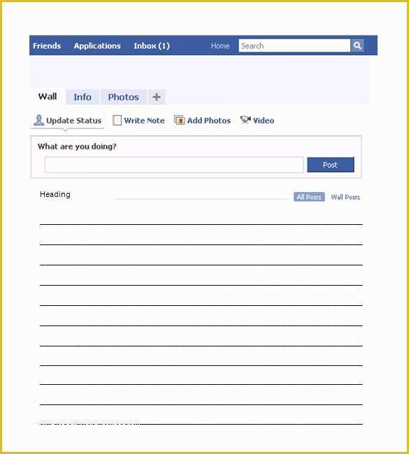 Free Facebook Templates Of Blank Template – 11 Free Word Ppt & Psd