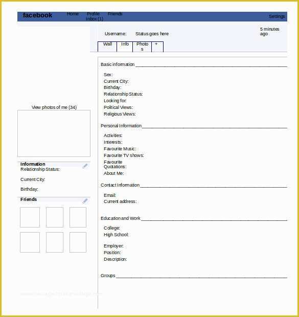 Free Facebook Templates Of Template – 49 Free Word Pdf Psd Ppt format
