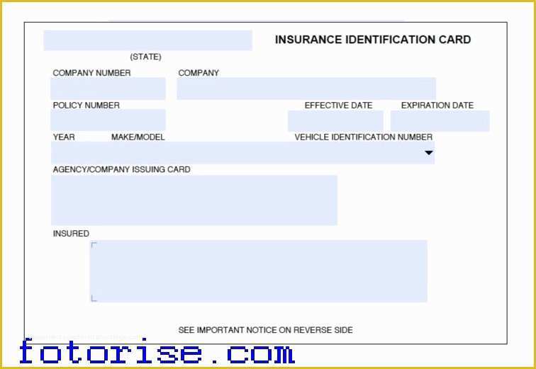 19 Free Fake Auto Insurance Card Template