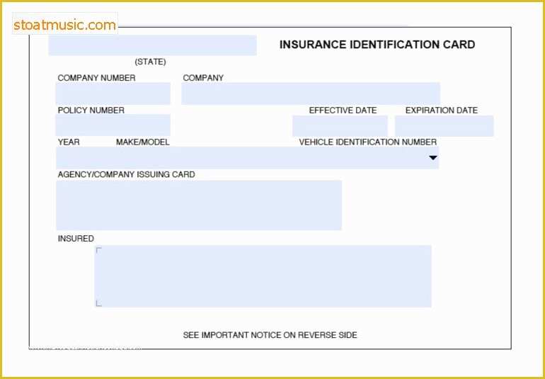 Free Fake Auto Insurance Card Template Of Proof Auto Insurance Template Free