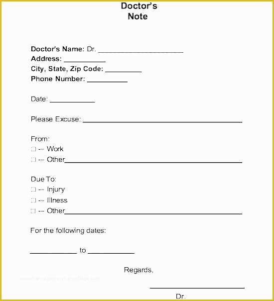 Free Fake Doctors Note Template Download Of Absent Note for School Sample Elegant Best Fake Doctors