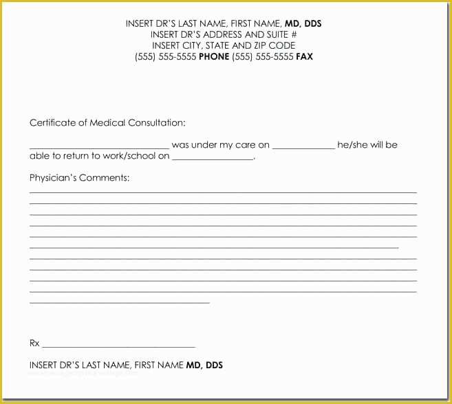 Free Fake Doctors Note Template Download Of Blank Doctors Note 