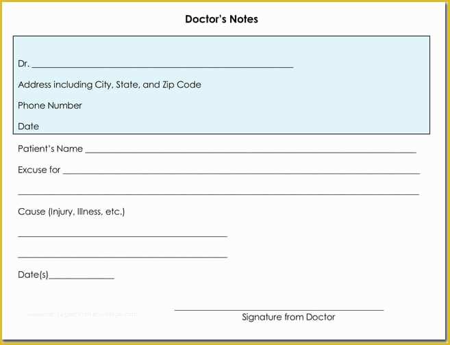 Free Fake Doctors Note Template Download Of Doctor S Note Templates 28 Blank formats to Create