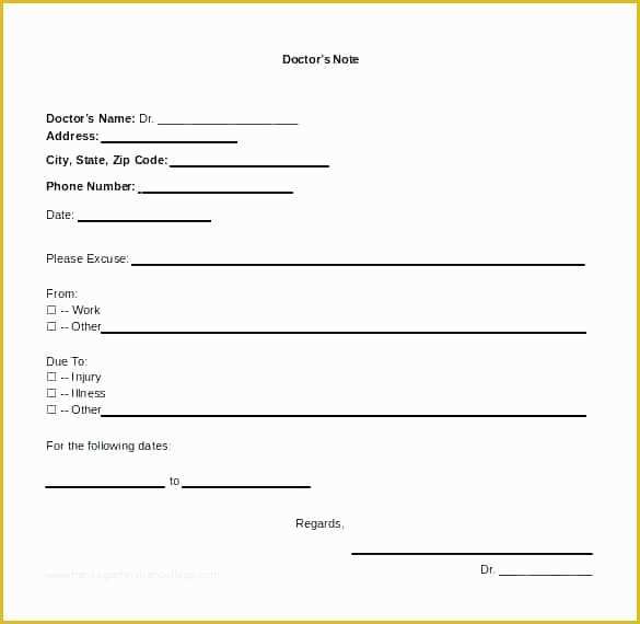 Free Fake Doctors Note Template Download Of Doctors Note From Urgent
