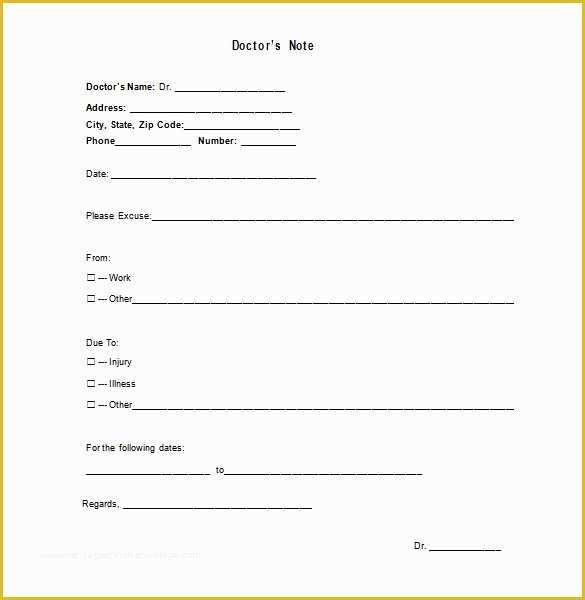 Free Fake Doctors Note Template Download Of Fake Doctors Note Free Download