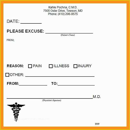 Free Fake Doctors Note Template Download Of Free Fake Doctors Note Template