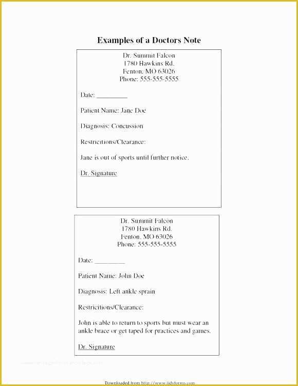 Free Fake Doctors Note Template Download Of Free Printable Doctor Excuse forms for Work Doctors Note