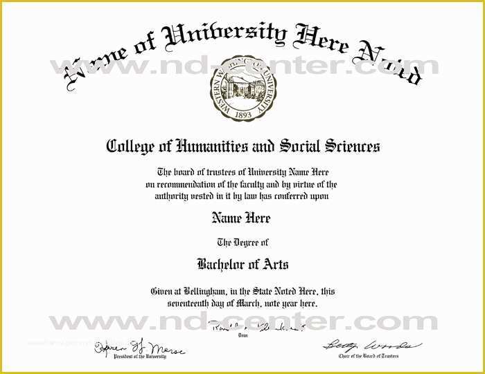 Free Fake High School Diploma Templates Of College Diploma Template