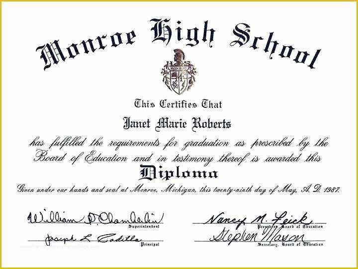 Free Fake High School Diploma Templates Of College Diploma Template University Certificate Fake Free