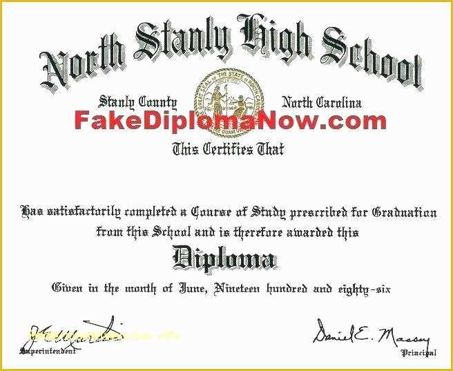 Free Fake High School Diploma Templates Of Fake High School Diploma Template Prettier Make A Degree