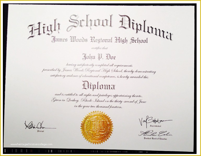 Free Fake High School Diploma Templates Of Fake High School Diplomas & Certificates