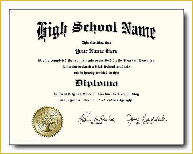 Free Fake High School Diploma Templates Of Fake High School Diplomas and Transcripts as Low as $49 Each