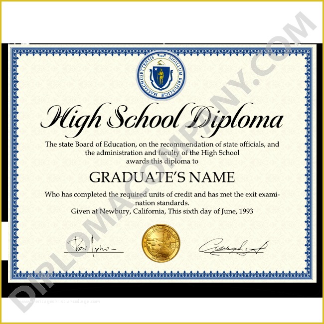Free Fake High School Diploma Templates Of Fake Usa High School Diploma