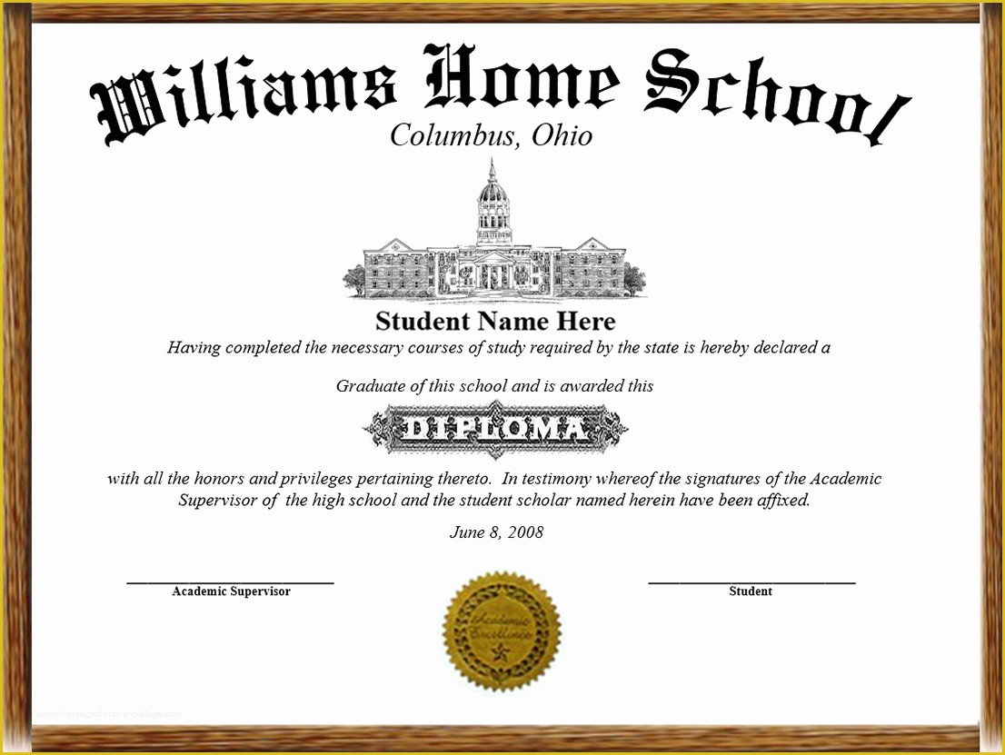 Free Fake High School Diploma Templates Of High School Diploma Template