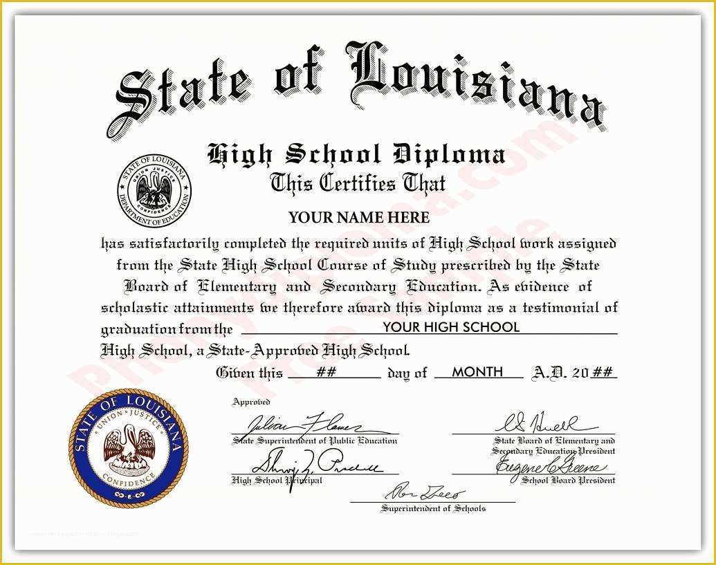 Free Fake High School Diploma Templates Of High School Fake Diplomas Fake High School Degrees and