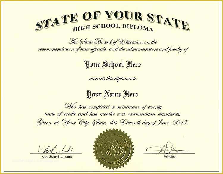 Free Fake High School Diploma Templates Of Tario High School Diploma Template High School Fake