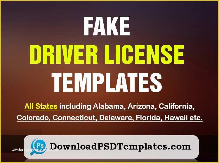 Free Fake Id Templates Online Of Fake Driver License Template