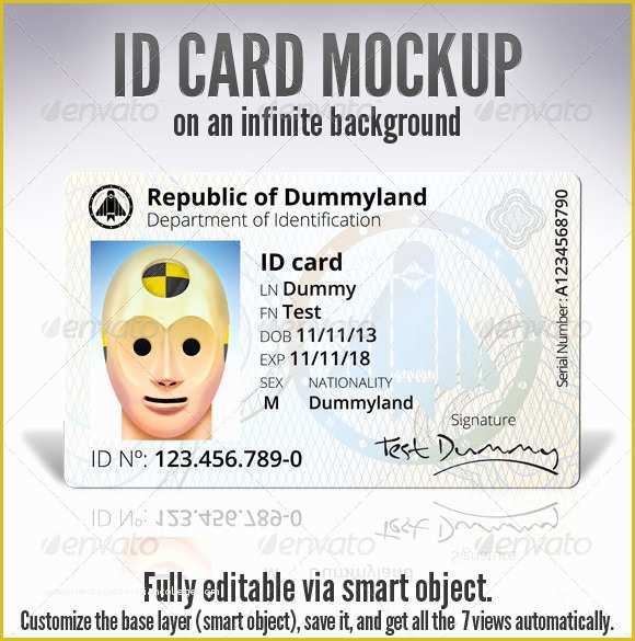 Free Fake Id Templates Online Of Id Card Template 19 Download In Psd Pdf Word