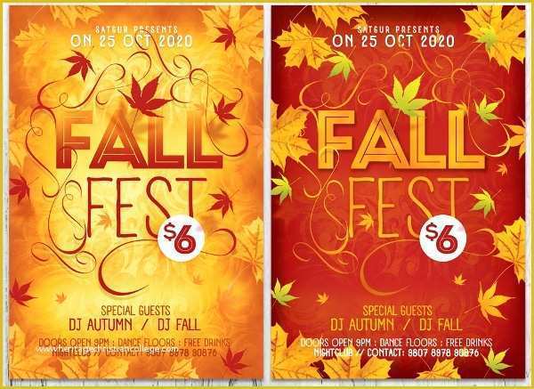 Free Fall Flyer Templates Of 21 Fall Flyer Templates