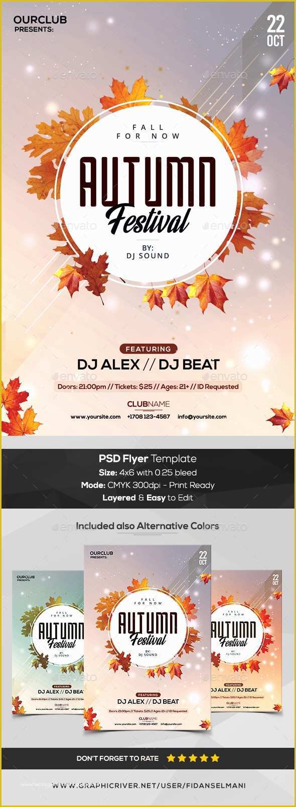 Free Fall Flyer Templates Of Autumn Festival Psd Flyer Template by Fidanselmani