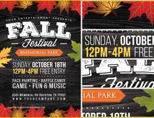 Free Fall Flyer Templates Of Fall Festival Flyer Template 2 Flyerheroes