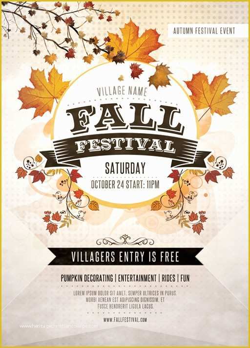 Free Fall Flyer Templates Of Fall Festival Flyer Template