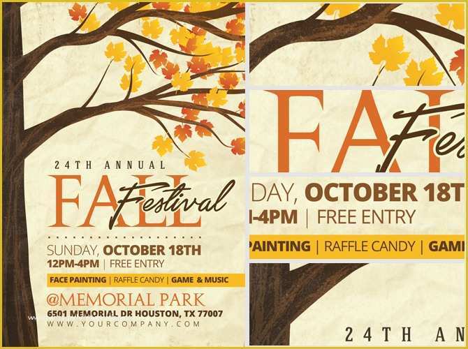Free Fall Flyer Templates Of Rustic Fall Flyer Template Flyerheroes