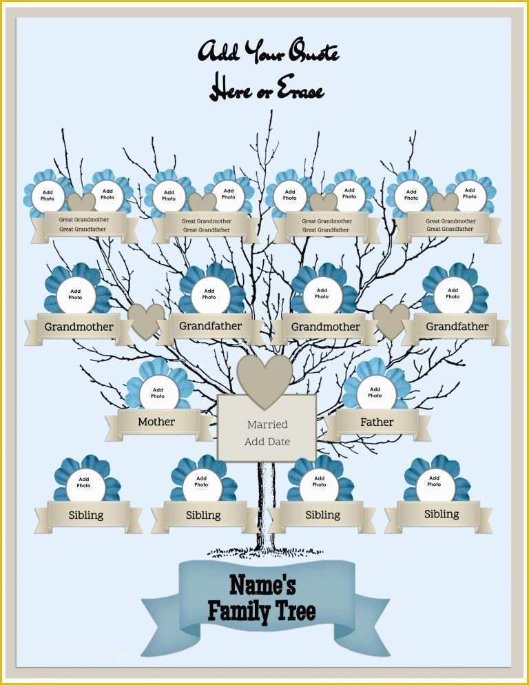 Free Family History Templates Of Free Family Tree Template that Can Be Customized Online